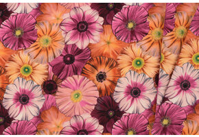 Jersey Katoen Stof Digitale Print - Bloemendroom