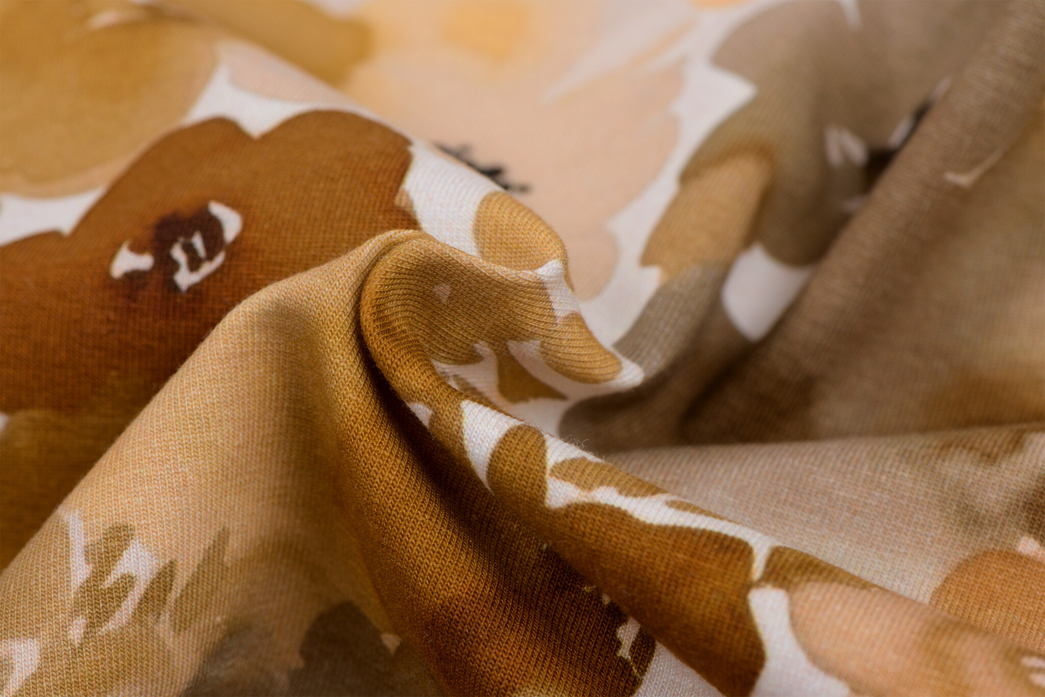 Jersey Katoen Stof Digitale Print - Sienna Bloemen