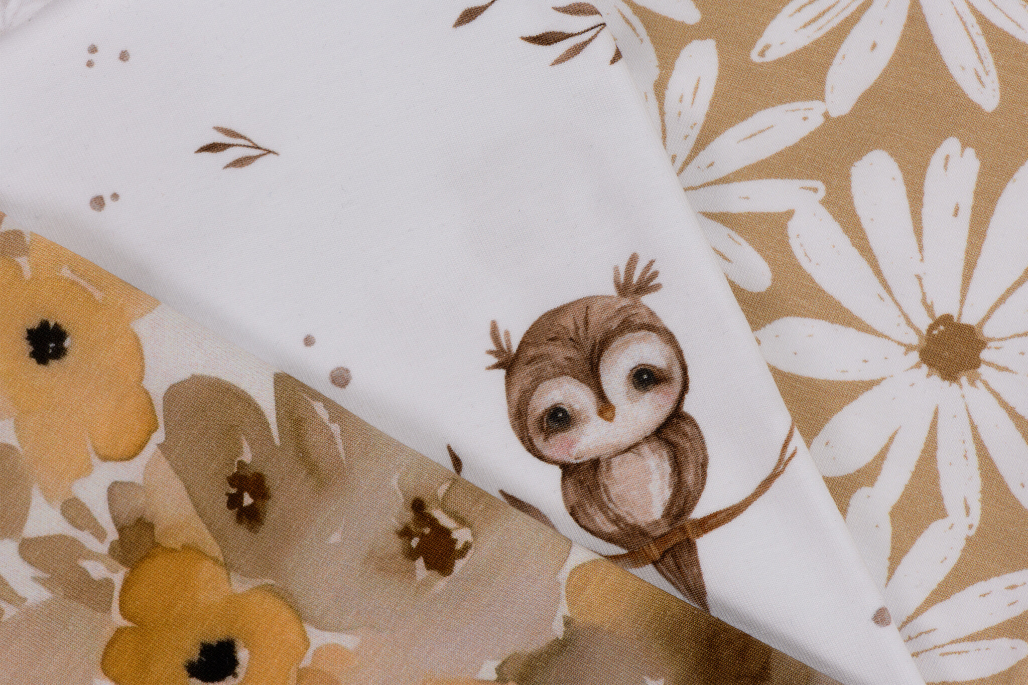 Jersey Katoen Stof Digitale Print - Sienna Bloemen