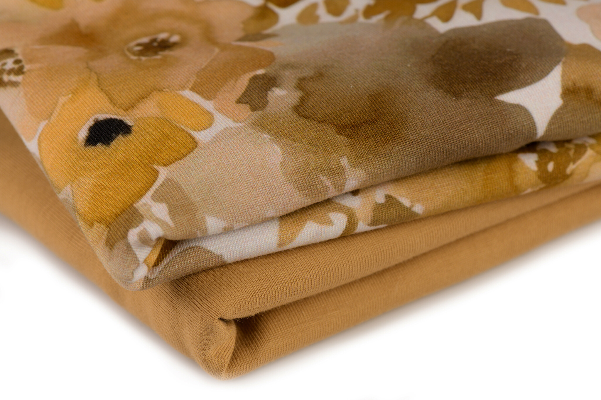 Jersey Katoen Stof Digitale Print - Sienna Bloemen