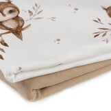 Jersey Katoen Stof Digitale Print - Schattige Bosuilen