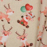 Deco Stof Kerst "Rudolph" - Linnenlook
