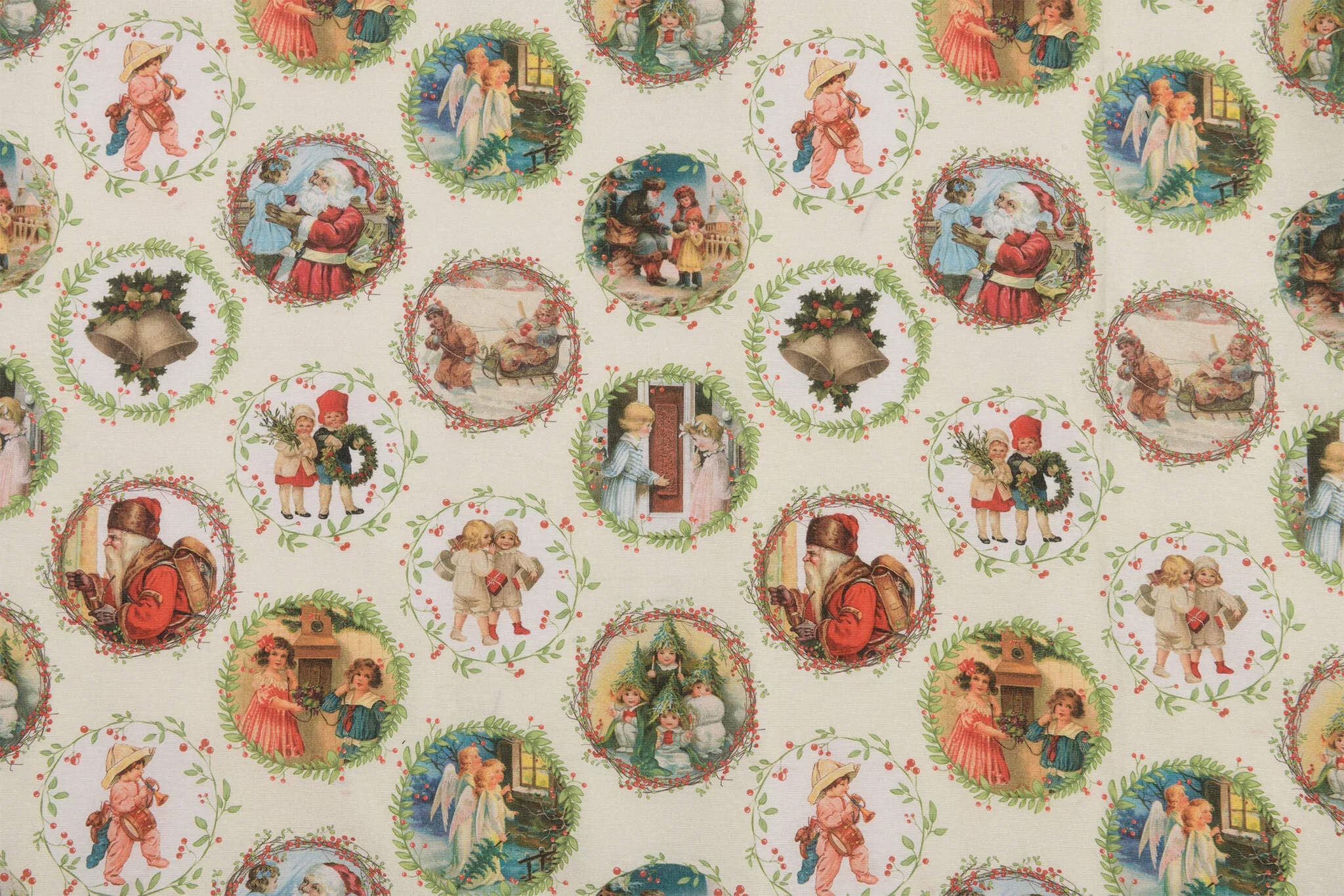 Deco Stof Kerst - Vintage Kerstmis