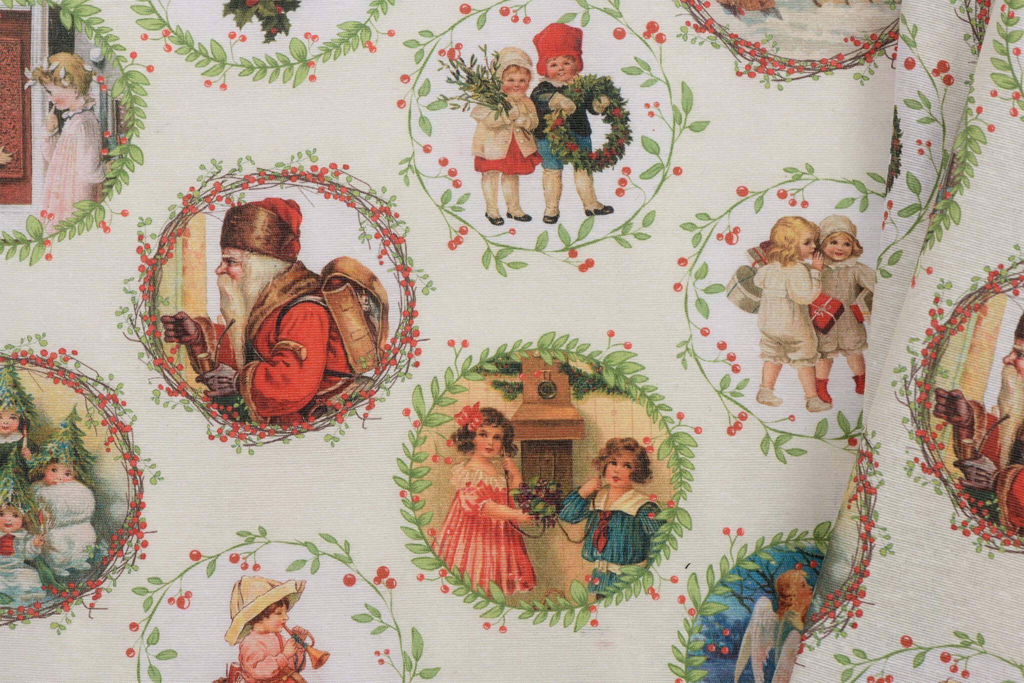 Deco Stof Kerst - Vintage Kerstmis