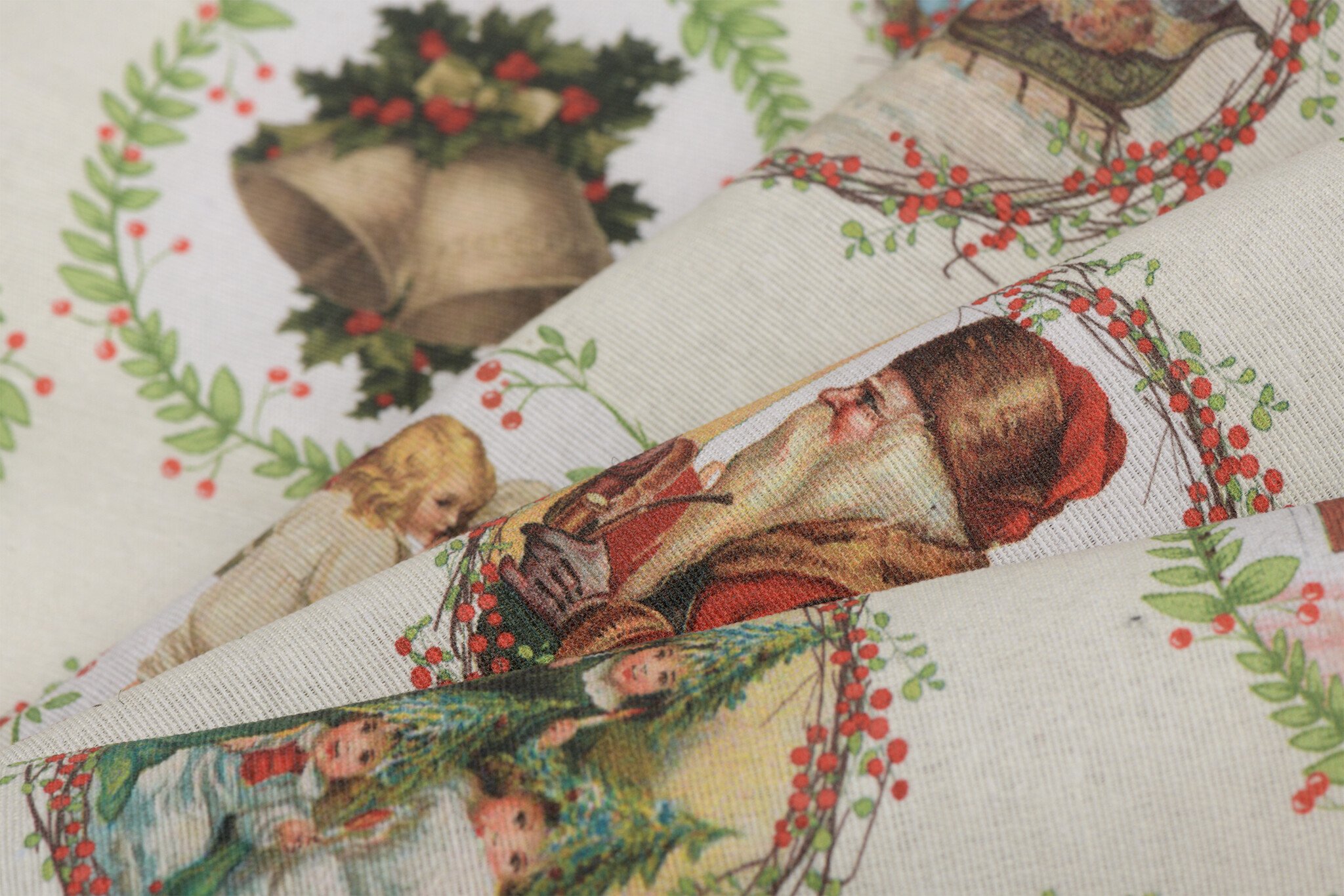 Deco Stof Kerst - Vintage Kerstmis