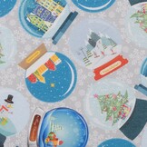 Deco Stof Kerst - Sneeuwbol