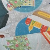 Deco Stof Kerst - Sneeuwbol