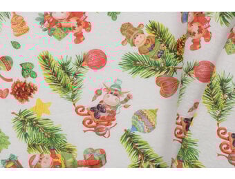 Deco Stof Kerst - Speelse Kerstrendieren