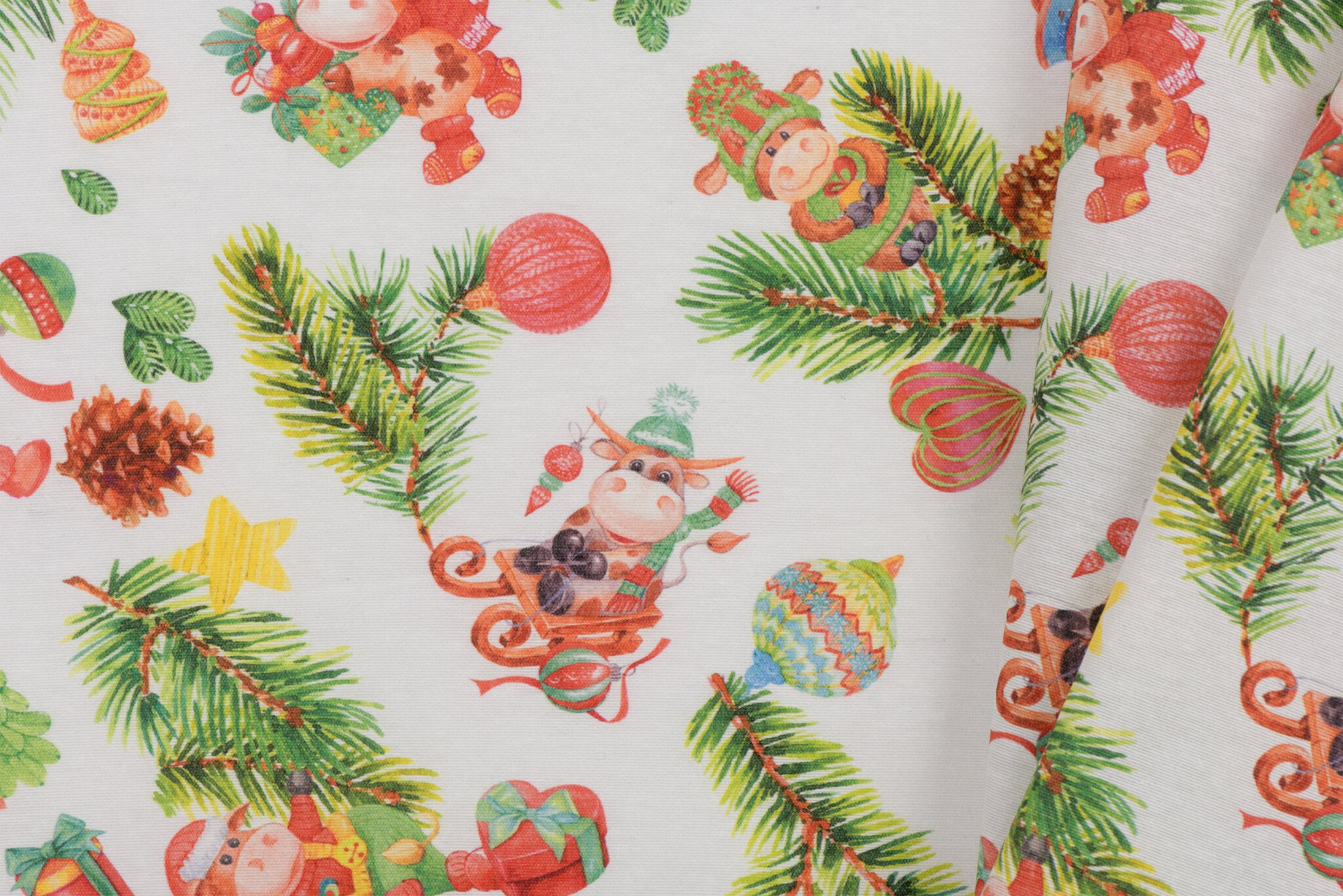 Deco Stof Kerst - Speelse Kerstrendieren