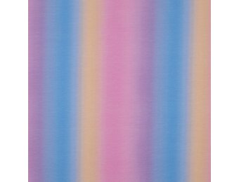 Jersey Katoen Stof Digitale Print - Regenboog Blauw - Roze