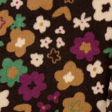 Teddy Stof Nastia Bloemen - Bruin - Roze