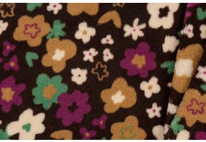 Teddy Stof Nastia Bloemen - Bruin - Roze