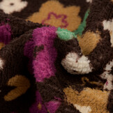 Teddy Stof Nastia Bloemen - Bruin - Roze