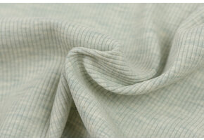 Rib Jersey Stof Groen Melange