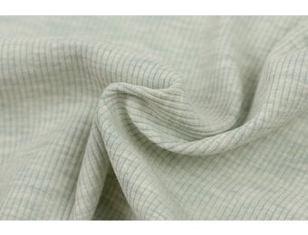 Rib Jersey Stof Groen Melange