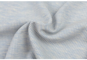 Rib Jersey Stof Blauw Melange