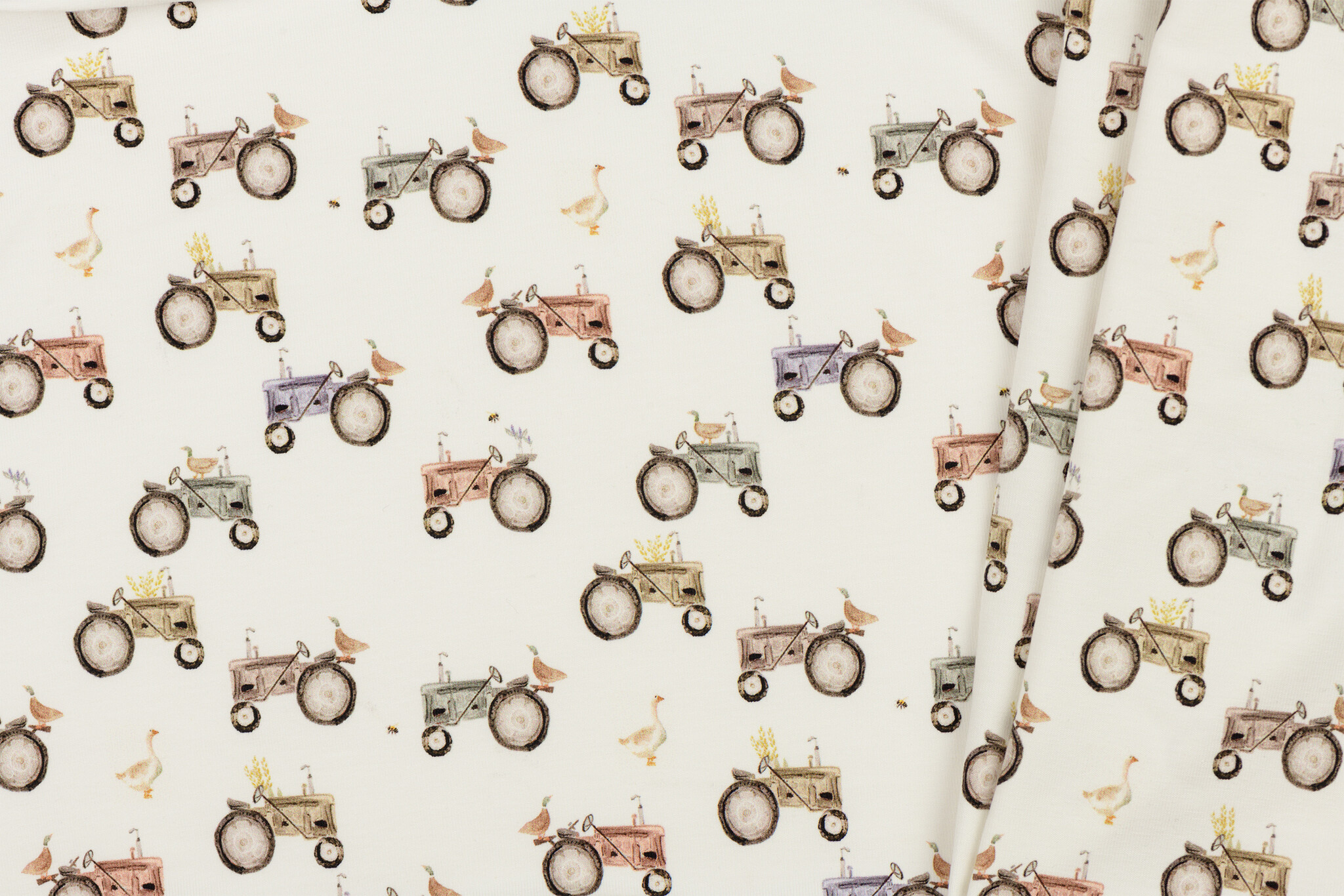 Jersey Katoen Digitale Print - Tractoren