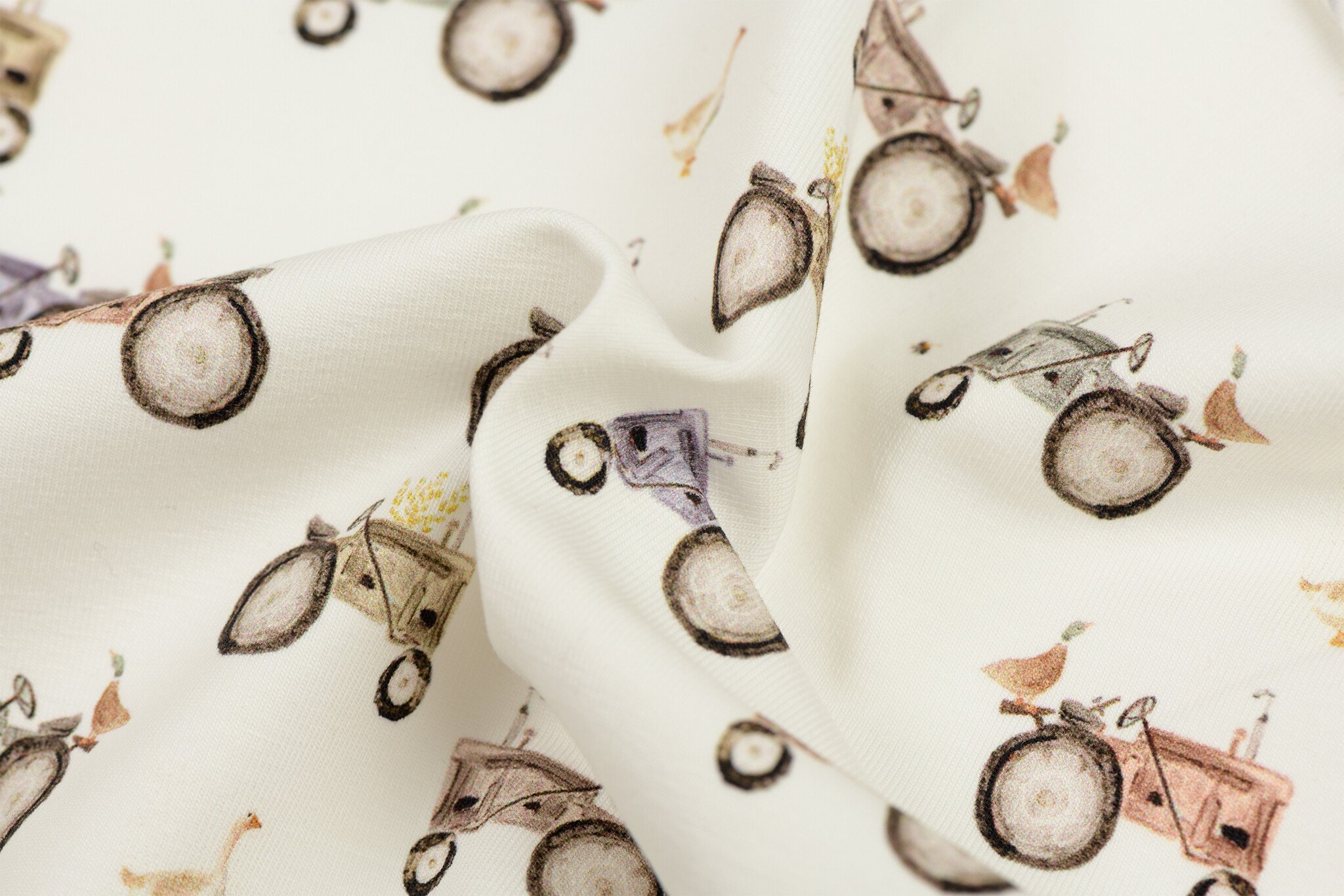 Jersey Katoen Digitale Print - Tractoren