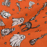 Katoen Stof Halloween Print Witchy Whispers