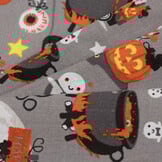 Katoen Stof Halloween Print Spooky Specters
