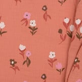 Hydrofiel Katoen Stof Bloesem - Marsala