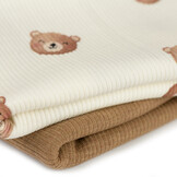 Rib Jersey Stof - Lieve Beren Ecru