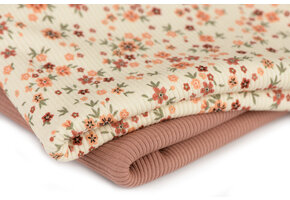 Rib Jersey Stof - Boterbloem Klei Roze