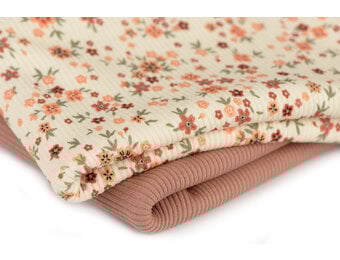 Rib Jersey Stof - Boterbloem Klei Roze