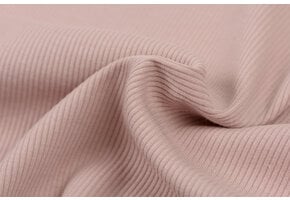 Rib Jersey Stof Oud Roze
