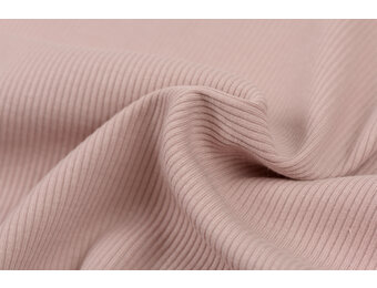 Rib Jersey Stof Oud Roze