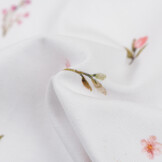 Jersey Katoen Stof Digitale Print - Rozenbloemen - Wit