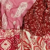 Stepped Katoen Stof - Patchwork Fuchsia