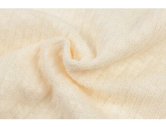 Gebreide Katoen Stof met Kabelpatroon – Naturel