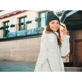 Gebreide Katoen Stof met Kabelpatroon – Naturel