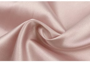 Stretch Satijn Stof Poederroze