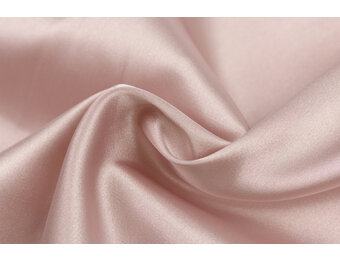 Stretch Satijn Stof Poederroze
