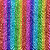 Gestepte Hologram Folie Regenboog Stof