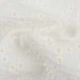 Hydrofiel Stof Geborduurd - Millefleurs Ecru