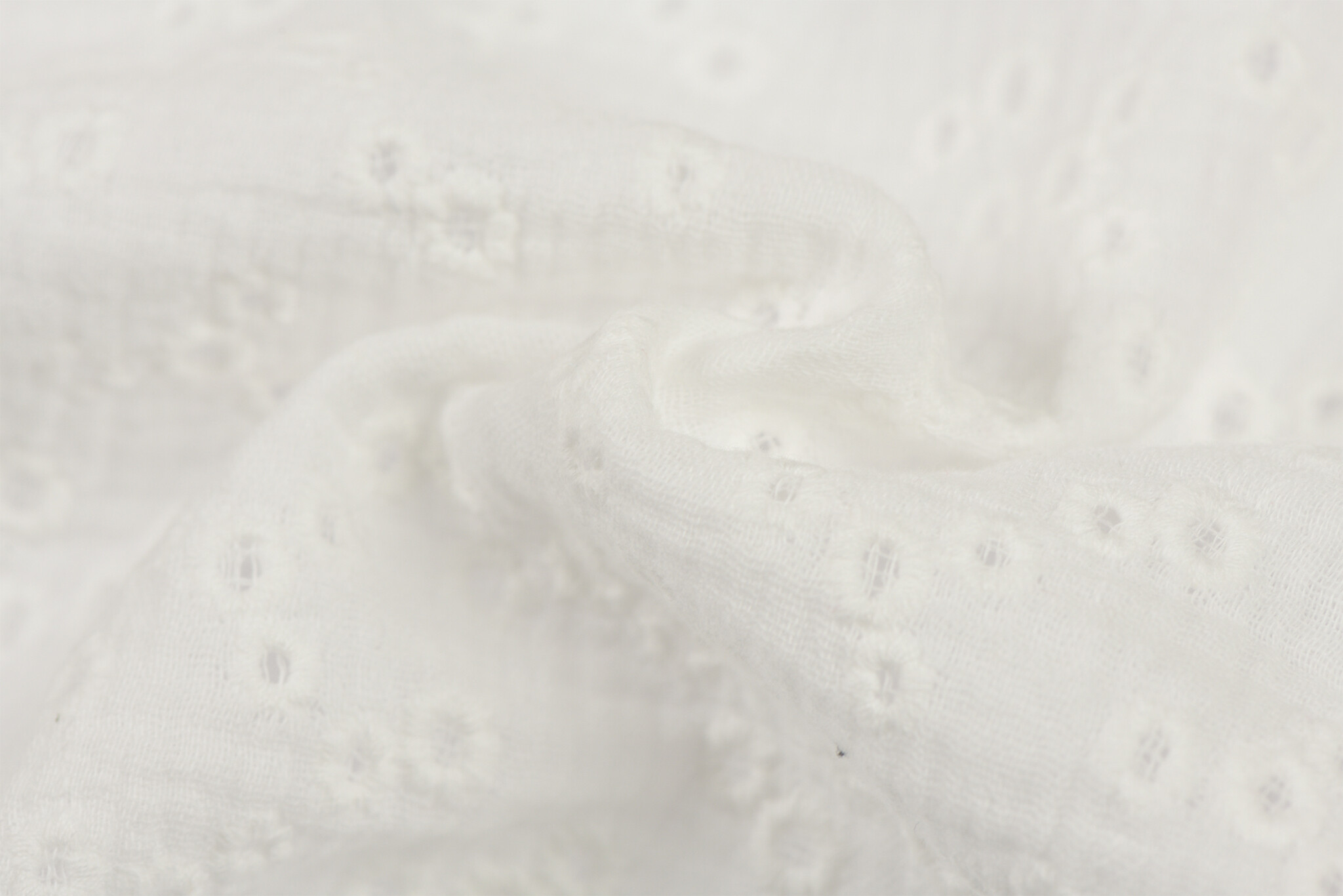 Hydrofiel Stof Geborduurd - Millefleurs Ecru