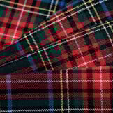 Schotse Ruit Stof Tartan Check Stretch Zwart - Mixed