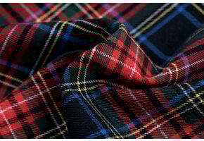 Schotse Ruit Stof Tartan Check Stretch Zwart - Mixed