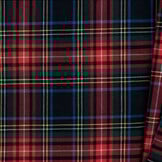 Schotse Ruit Stof Tartan Check Stretch Zwart - Mixed