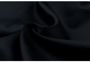 Satijn Katoen Stretch Stof Zwart