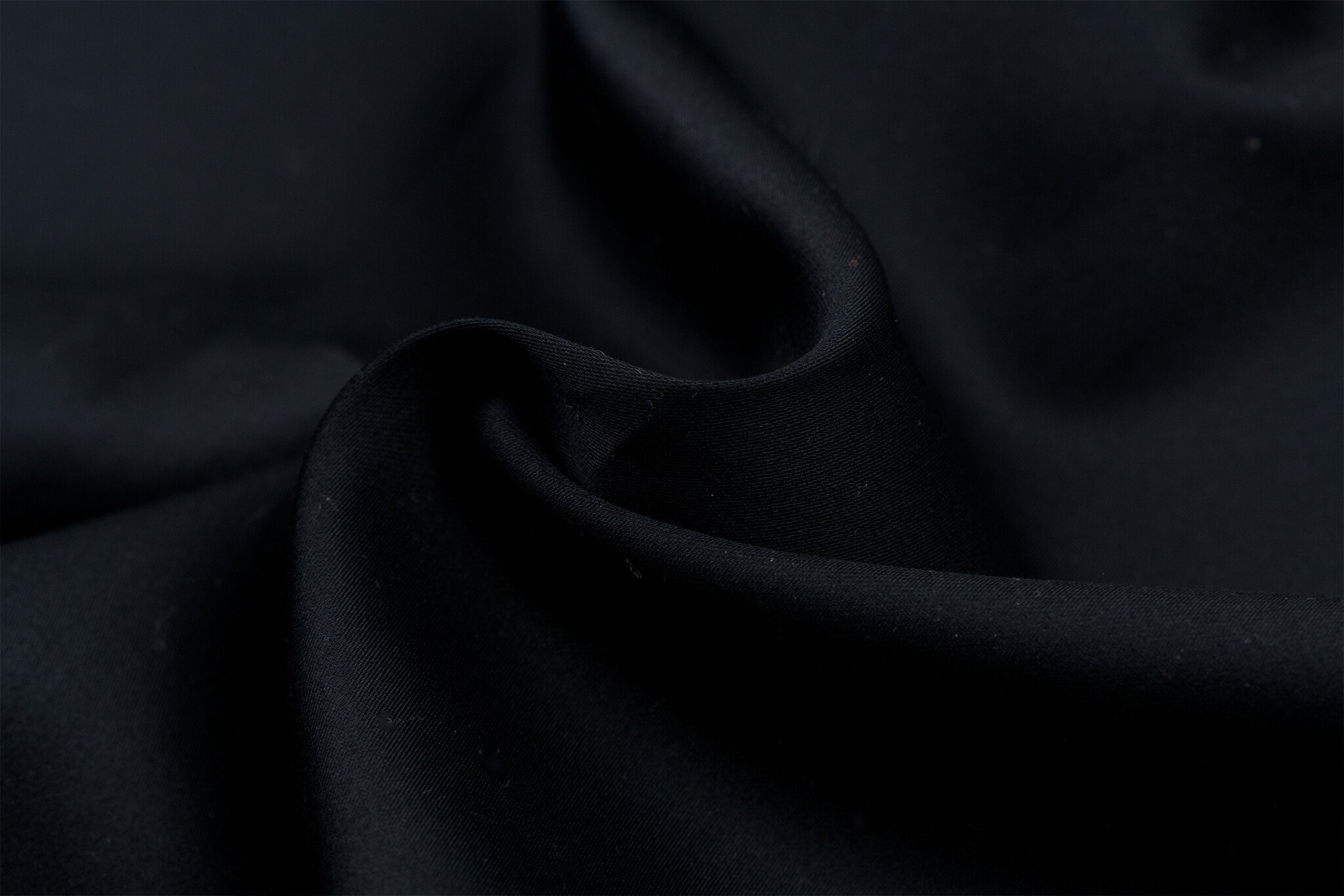 Satijn Katoen Stretch Stof Zwart