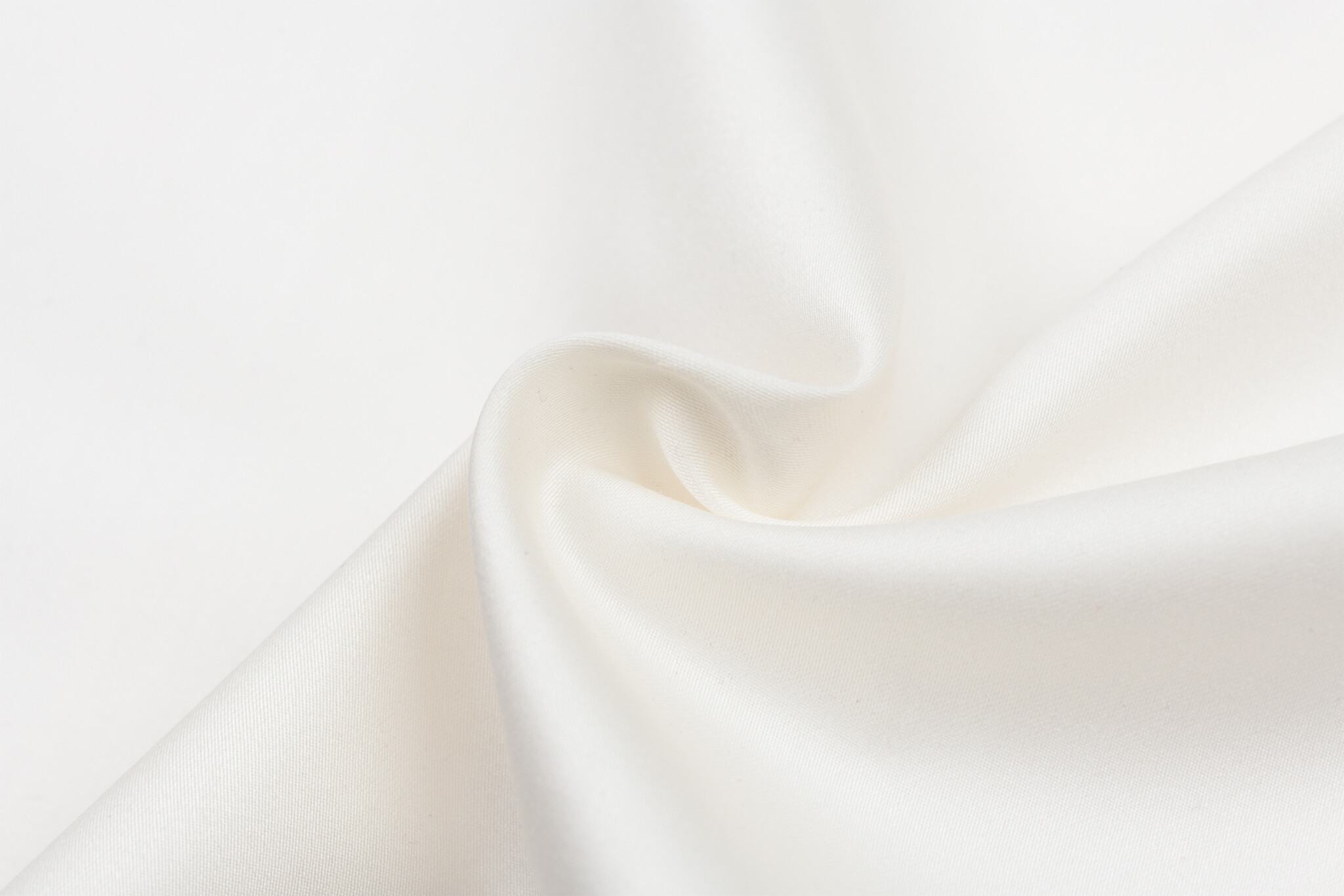 Satijn Katoen Stretch Stof Ecru