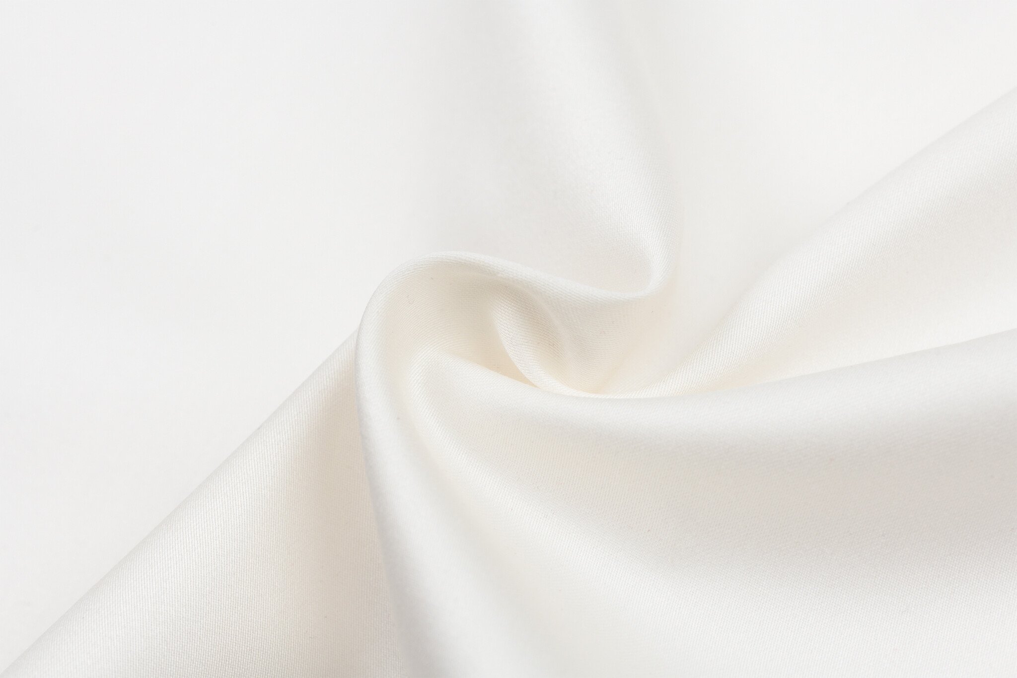 Satijn Katoen Stretch Stof Ecru