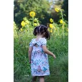 Jersey Katoen Stof Digitale Print Eenhoorn - Blauw