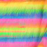 Kortharig Imitatiebont Stof Regenboog