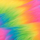 Kortharig Imitatiebont Stof Regenboog