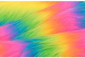 Kortharig Imitatiebont Stof Regenboog